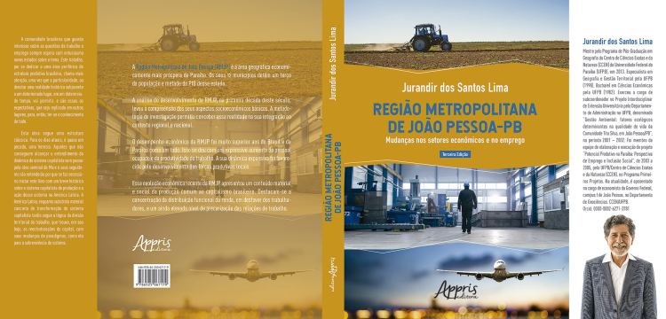 Livro “Região Metropolitana de João Pessoa-PB”: tem lançamento no CCEN da UFPB