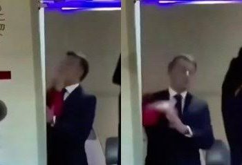 Macron é “empurrado ao dever” por Brigitte em desembarque no Vietnã