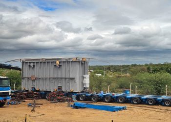 Transformador de 600 toneladas será levado até Nova Palmeira neste fim de semana