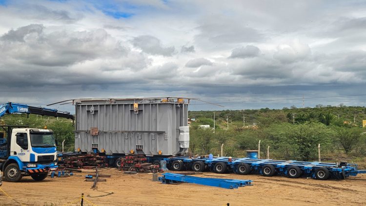 Transformador de 600 toneladas será levado até Nova Palmeira neste fim de semana