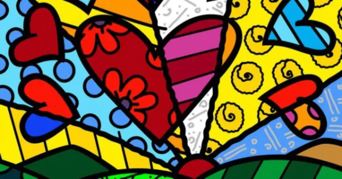 Romero Britto transforma suas cores em traço com novo livro de colorir lançado na Bienal